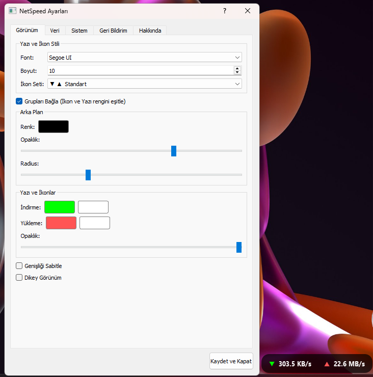 NetSpeed Monitor — Real-time internet speed monitoring application interface showing download and upload speeds